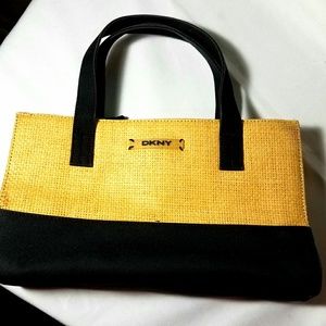 DKNY straw and canvas bag new condition